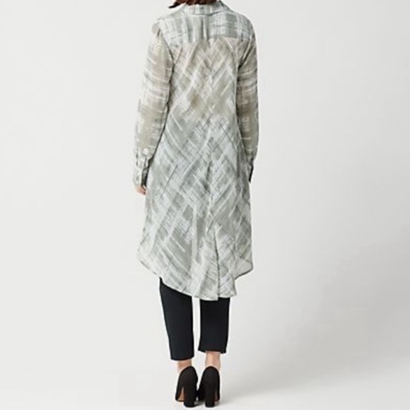 Lisa Rinna Collection Sheer Long Duster Tunic Top - Picture 10 of 11